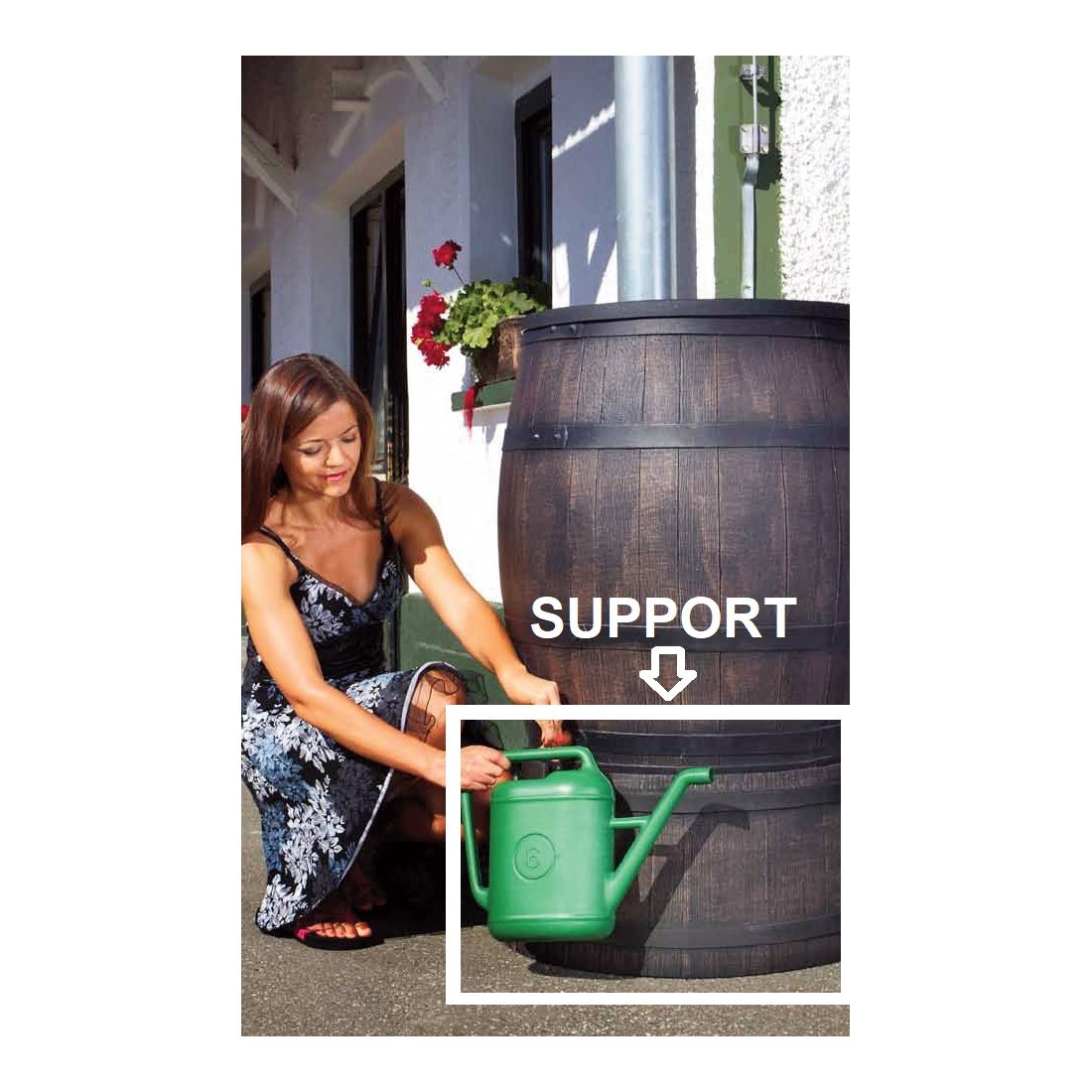 Support Pour Récupérateur Eau De Pluie Aspect Fût En Bois