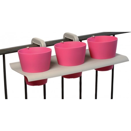 Set de 3 pots de fleurs balcon