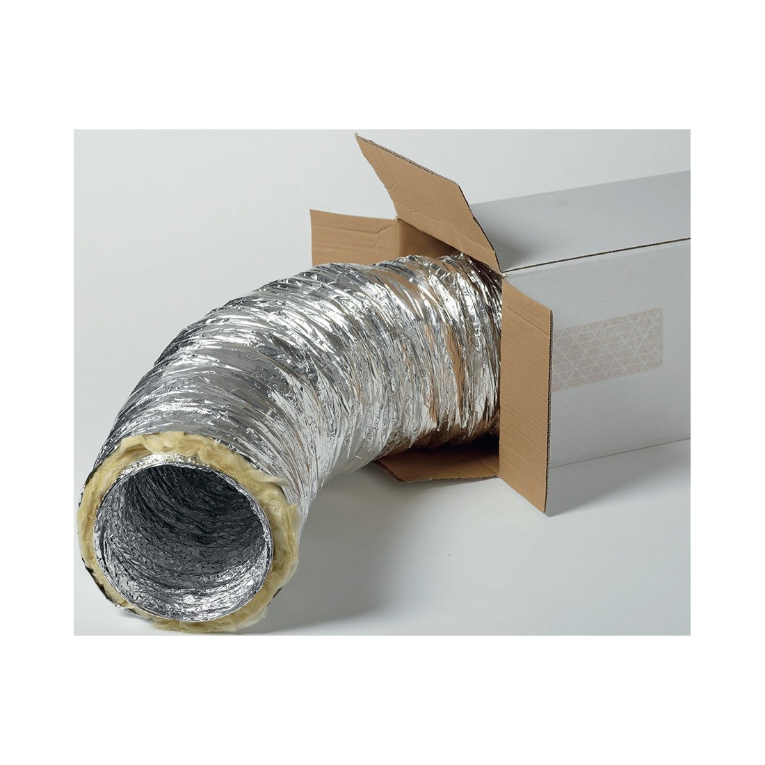 Tuyau d'air flexible en aluminium isotherme R-8.0 pour isolation robuste  des conduits de CVC et d'échappement – 7,6 m de long